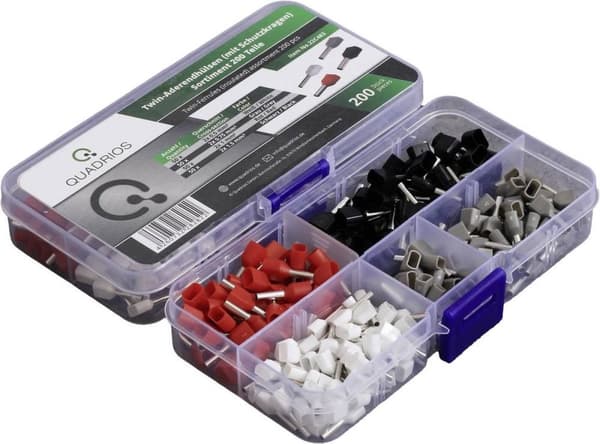 Quadrios 22C483 Sortiment af ferrules Delvis isolerede 200 stk.