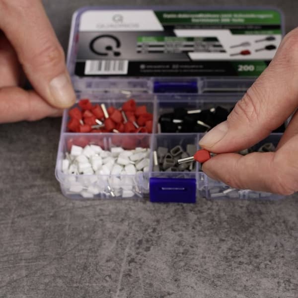 Quadrios 22C483 Sortiment af ferrules Delvis isolerede 200 stk.