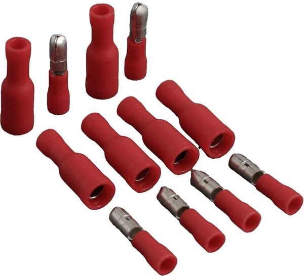Quadrios 23C490 Rundt stik 0,5 mm² - 1,5 mm² Rød 100 stk.