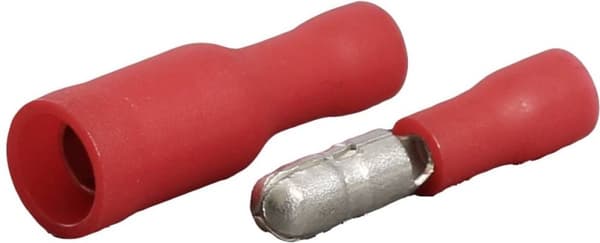 Quadrios 23C490 Rundt stik 0,5 mm² - 1,5 mm² Rød 100 stk.