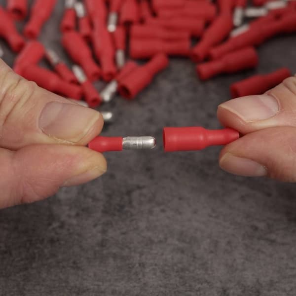 Quadrios 23C490 Rundt stik 0,5 mm² - 1,5 mm² Rød 100 stk.