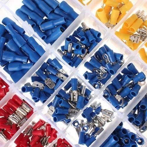 Marchelec 480PCS Isolerad terminal Crimp Elektrisk flatkontakt sortiment
