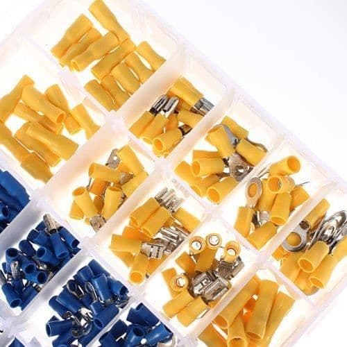 Marchelec 480PCS Isolerad terminal Crimp Elektrisk flatkontakt sortiment