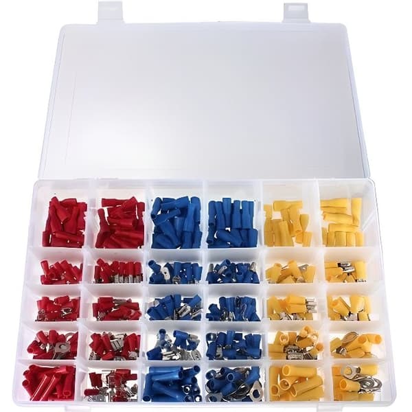 Marchelec 480PCS Isolerad terminal Crimp Elektrisk flatkontakt sortiment