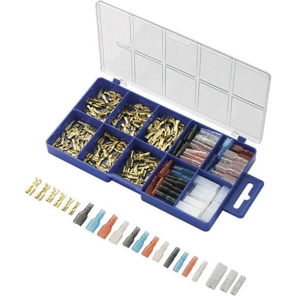 Terminalsats TRU COMPONENTS 739647 0,104 mm² 2,50 mm² transparent, svart, röd, blå 260 st.