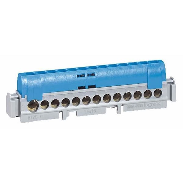 Fördelningsplint - LEGRAND - AX17 - IP 2X isolerad - 1 anslutning 6 till 25 mm² - 113 mm lång