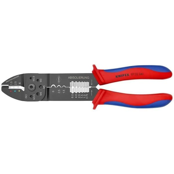 Krimpzång - Knipex - 97 32 240 - 1.5 till 6 mm² - Svart - 1 st(s)