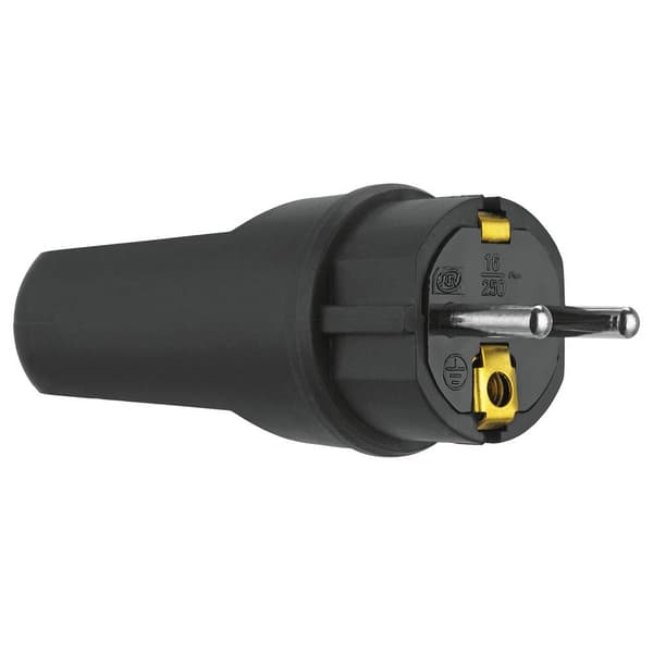 REV 0512090555 Stickpropp Gummi 250 V Svart IP44