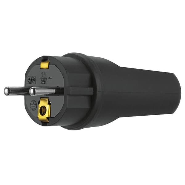 REV 0512090555 Stickpropp Gummi 250 V Svart IP44