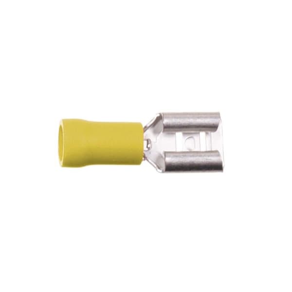 Douille med blad 4-0mm²-6-0mm²/6-3mm gul 100 stycken