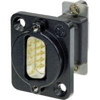 Neutrik D-SUB adapter D-SUB stik 9-benet. - D-SUB fatning 9-polet. NADB9MF-B 1 stk. (NADB9MF-B)