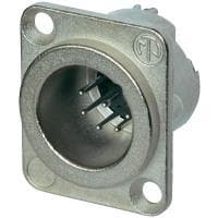 Neutrik XLR konnektor flangekonnektor, kontakter lige antal positioner: 7 sølv NC7MD-LX 1 stk (NC7MD-LX)