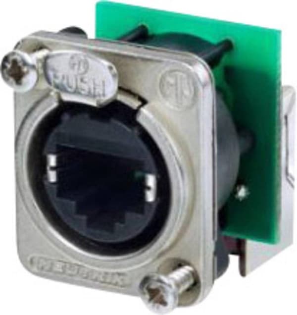 Neutrik NE8FDP-R RJ45 datastik etherCON D-serien Sokkel, vinklet Antal ben: 8P8C Nikkel 1 stk.