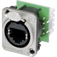 Neutrik RJ45 datastik EtherCon® D-serien stik, lige NE8FDV-YK Pol: 8P8C NE8FDV-YK Nikkel NE8FDV-YK 1 stk (NE8FDV-YK)