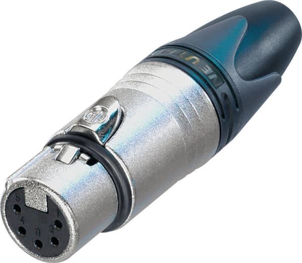 Neutrik NTR-NC5FXX Xlr Kabelfatning 5 Kabelfatning/lige Xx Loddeforbindelser Forniklet