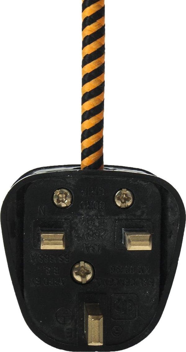 Sort UK-stik 3-pin 13A