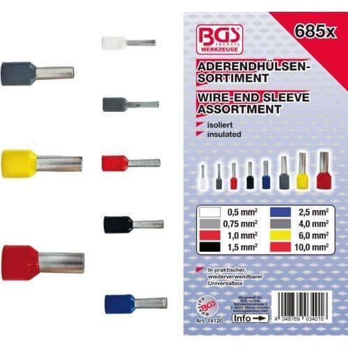 SORTIMENT AV TERMINALER | ISOLERAT | 685 DELAR BGS 14120