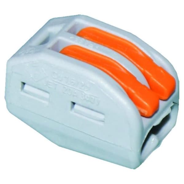 Plint för CLASSIC kopplingsdosa med spakar 2,50mm² grå 02 ledare - WAGO - 222-412