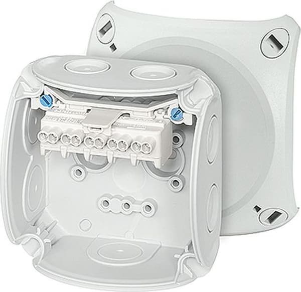 Borne - bornier Hensel - 62000148 - Kopplingsbox 93x93x62 5x2,5mm2 CU IP66 grå DK 0202 GZ ()