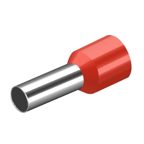 Heschen - E10-12 - 100-pack kabelskor, AWG8/10 mm, kopparpresskontakt, vinylisolering, röd