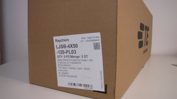 1 kV gennemgangsmuffe, 4-leder PE, PVC-kabler, med skrueforbindelser, Raychem / TE Connectivity mærke TE-EN9172