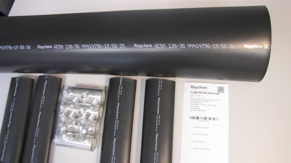 1 kV gennemgangsmuffe, 4-leder PE, PVC-kabler, med skrueforbindelser, Raychem / TE Connectivity mærke TE-EN9173