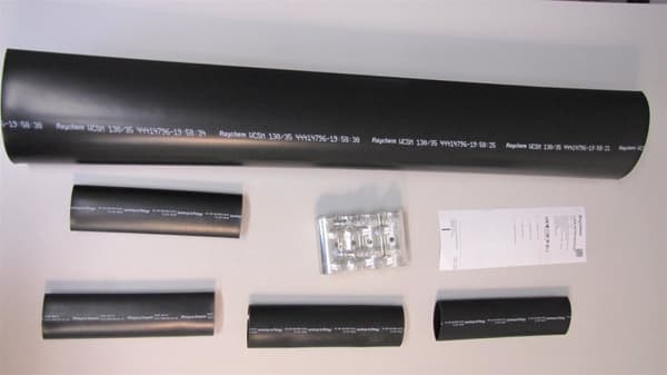 1 kV gennemgangsmuffe, 4-leder PE, PVC-kabler, med skrueforbindelser, Raychem / TE Connectivity mærke TE-EN9173