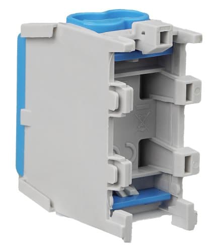 Fordelingsblok forgreningsterminal 1x25 1x16 blå til DIN-skinne TH35 1x100A