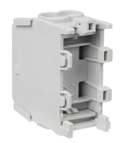 Fordelingsblok grenterminal 1x25 1x16 grå til TH35 skinne 1x100A