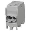 Miniatyrbillede 1 af 7: Fordelingsblok grenterminal 1x25 1x16 grå til TH35 skinne 1x100A