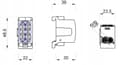 Miniatyrbillede 2 af 6: Fordelingsblok forgreningsterminal 1x35 1x25 Sort til DIN-skinne TH35 1x125A