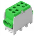 Miniatyrbillede 1 af 6: Fordelingsblok forgreningsterminal 1x35 1x25 Grøn til DIN-skinne TH35 1x125A