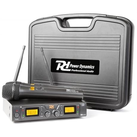 Power Dynamics PD782 trådlös mikrofonsystemHF 2x8Ch 2 Mikrofoner