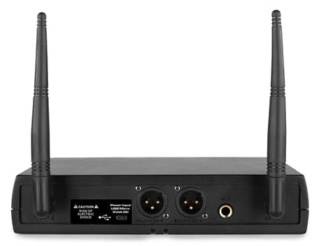 Vonyx WM62B Trådlöst mikrofonset UHF 16Ch 2 Ficksändare