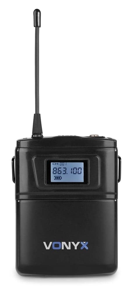 Vonyx WM62B Trådlöst mikrofonset UHF 16Ch 2 Ficksändare