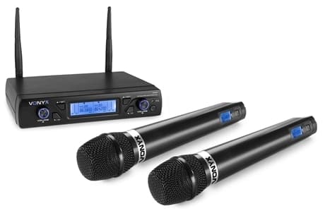 Vonyx WM62 Trådlös mikrofonset UHF 16Ch 2 Handmikrofoner