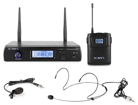 Vonyx WM61B Trådlöst mikrofon systemUHF 16kanaler 1 Bodyp