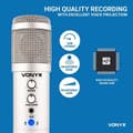 Miniatyrbild 3 av 11: Vonyx CM320S USB Studiomikrofon med bordsställ - Titanium