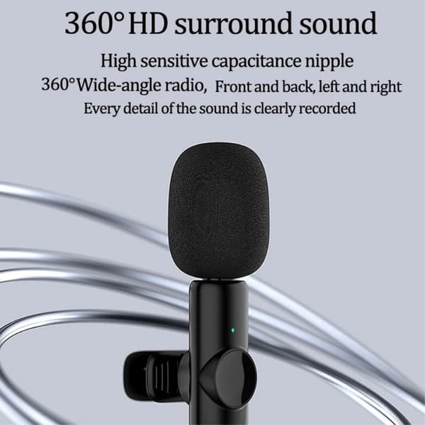 USB-C 2,4 GHz trådlös Lavalier-mikrofon (2 Mics+1-mottagare)