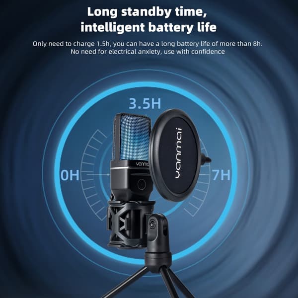 YANMAI Live Streaming Trådløst RGB-mikrofonspil online
