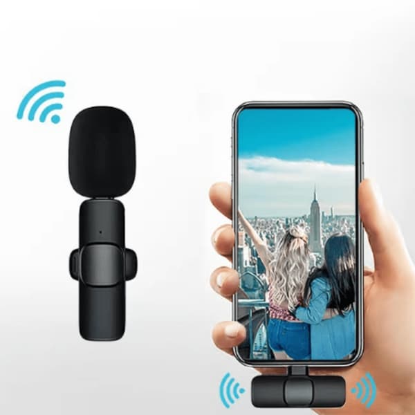 Trådlös Mikrofon / Mygga för Android USB-C - Svart