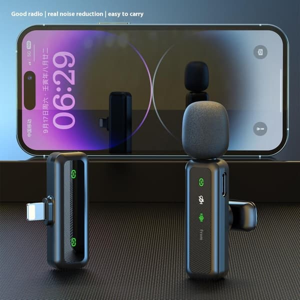 Trådløs Lavalier Mikrofon Støjreduktion 2 sendere + 1 modtager - USB-C