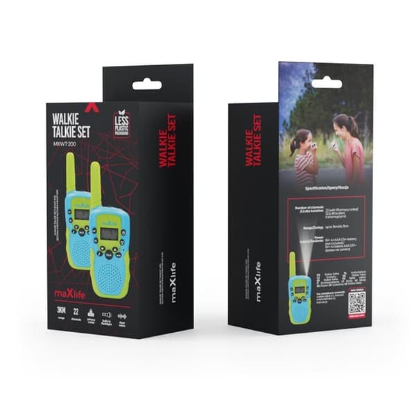 Maxlife Walkie-Talkie Set MXWT-200 - Grön/Blå