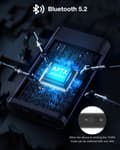 Miniatyrbillede 6 af 7: Sendermodtager bluetooth V5.2 Apt Adaptiv Low Latency HiFi-lyd Dual Link Parring 2 i 1 Audio Mini Adapter til PC TV Kablet højttaler