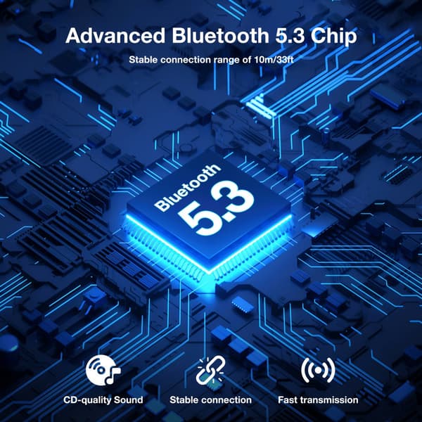 Bluetooth 5.2 Adapter Sändare, Bluetooth-mottagare 2-i-1 Mini trådlös sändare/mottagare med 3,5 mm ljudkabel, Dual Link AptX Adaptive, Svart