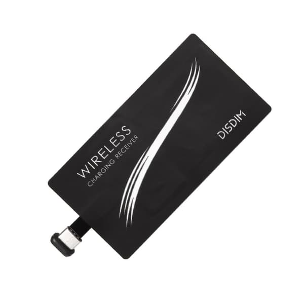 Qi Adapter - Trådløs Mottaker for Lading USB-C - Svart