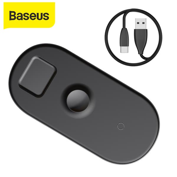 Effektfull Baseus 3 i 1 Qi Trådlösladdnings Platta
