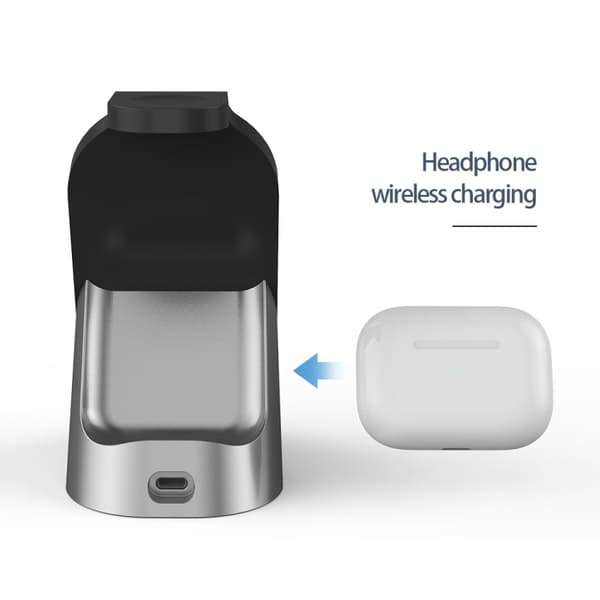 PRYLEX Trådlöst Laddningsställ 15W iPhone, AirPods, Apple Watch