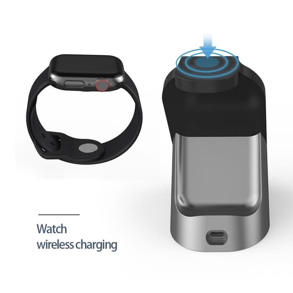 PRYLEX Trådlöst Laddningsställ 15W iPhone, AirPods, Apple Watch