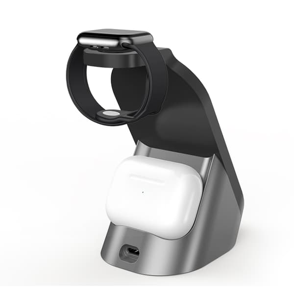 PRYLEX Trådlöst Laddningsställ 15W iPhone, AirPods, Apple Watch